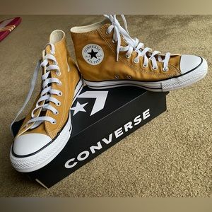 Mustard high top converse size 9.5